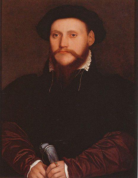 Hans holbein the younger Portrait of an Unknown Man Holding Gloves France oil painting art